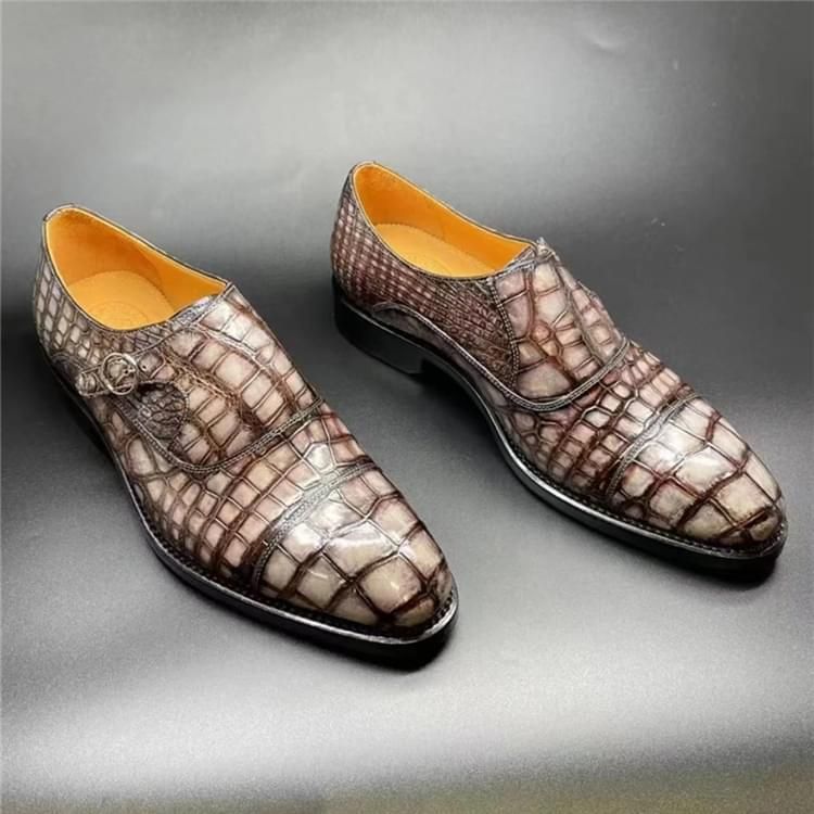 秾福稀有皮高端男鞋定制#8086